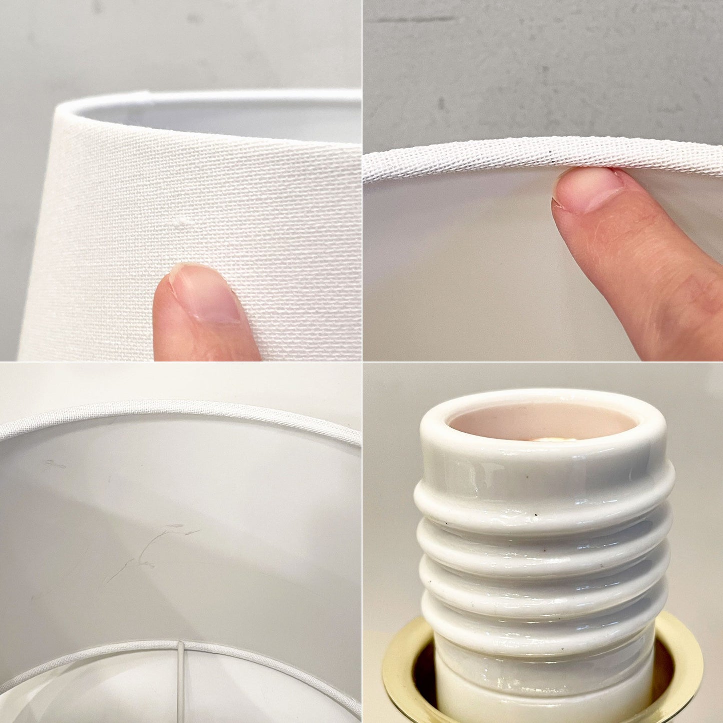 アートワークスタジオ ART WORK STUDIO モノリステーブルランプ Monolith-table lamp AW-0600 ホワイト 大理石ベース オーク無垢材 真鍮 ファブリック モダンデザイン 箱付き 美品 ■