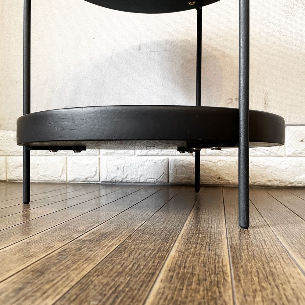 スケッチ Sketch フムラ HUMLA END TABLE エンドテーブル サイドテーブル オーク材 ブラック Φ45cm モートン・ゲオーセン デンマーク モーダエンカーサ 取扱 定価￥56,100- ◎