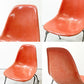 ハーマンミラー Herman Miller サイドシェルチェア セカンド 2nd FRP 初期 オレンジ系 エンボスレス すっぴんモデル スタッキングベース イームズ ビンテージ ●