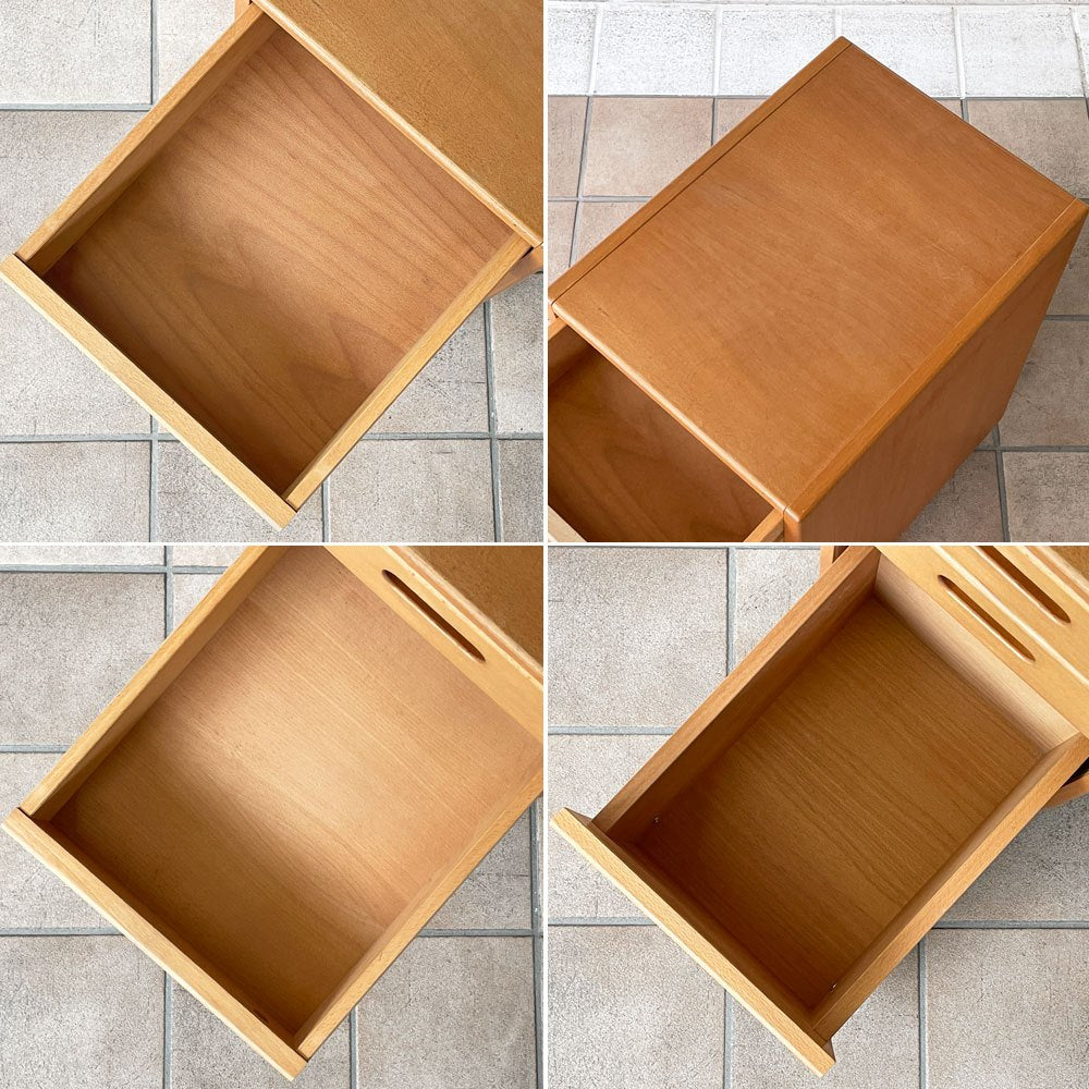 フォルミオ Formio ビーチ材 KF-01 デスク ＆ KF-02 デスクチェア ＆ KF-09 デスクワゴン 3点セット リバーシブル天板 阿久津雄一 デンマーク グッドデザイン賞 ◇