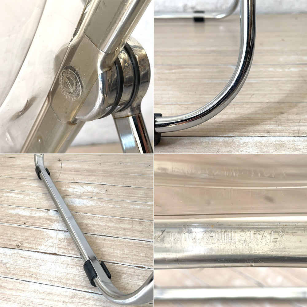 アノニマカステッリ ANONIMA CASTELLI プリアチェア PLIA チェア Chrome/Clear ジャンカルロ・ピレッティ イタリア ミニマル フォールディングチェア ★