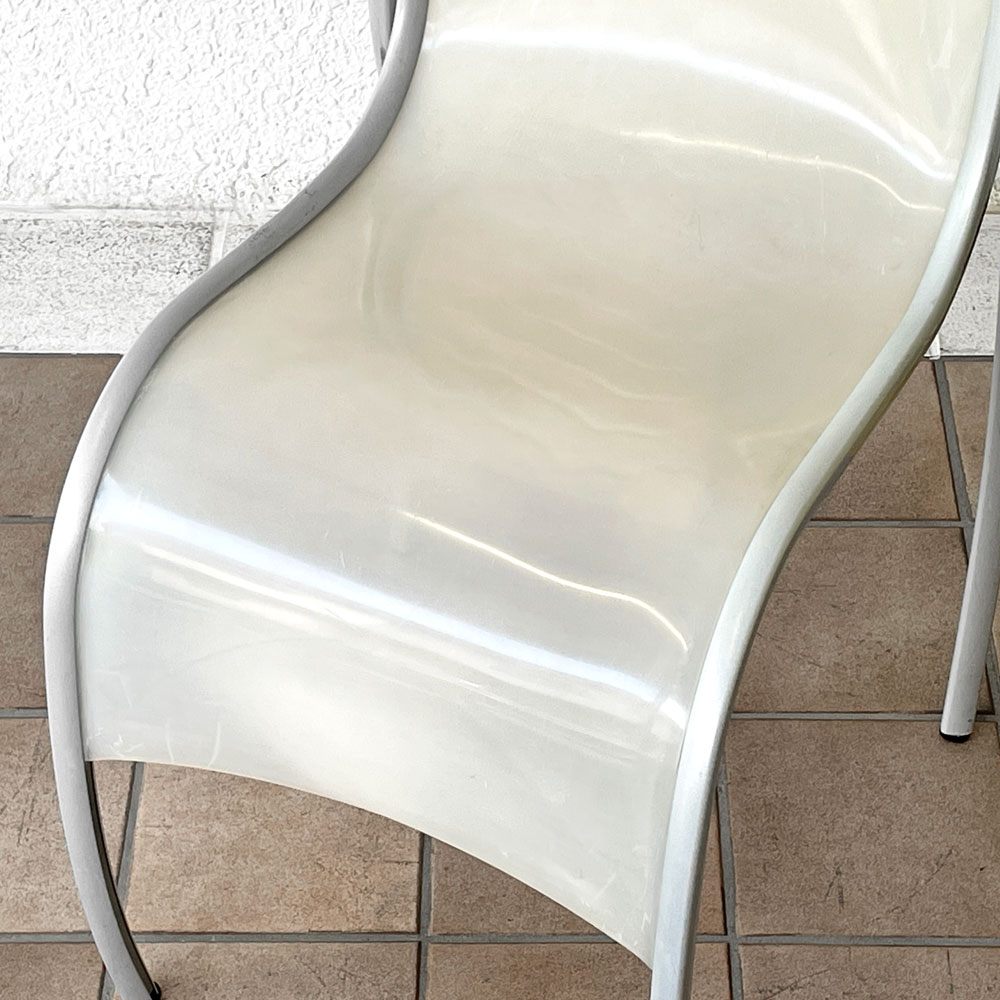 カルテル Kartell FPE chair スタッキングチェア ダイニングチェア アルミ ポリプロピレン ホワイト ロンアラッド イタリアモダン 廃番 ◇