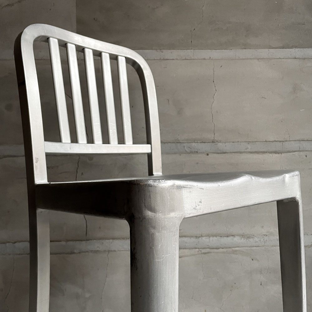 ネイビーバースツール Navy BarStool カウンターチェア ハイチェア アルミニウム インダストリアル リプロダクト品  B♪
