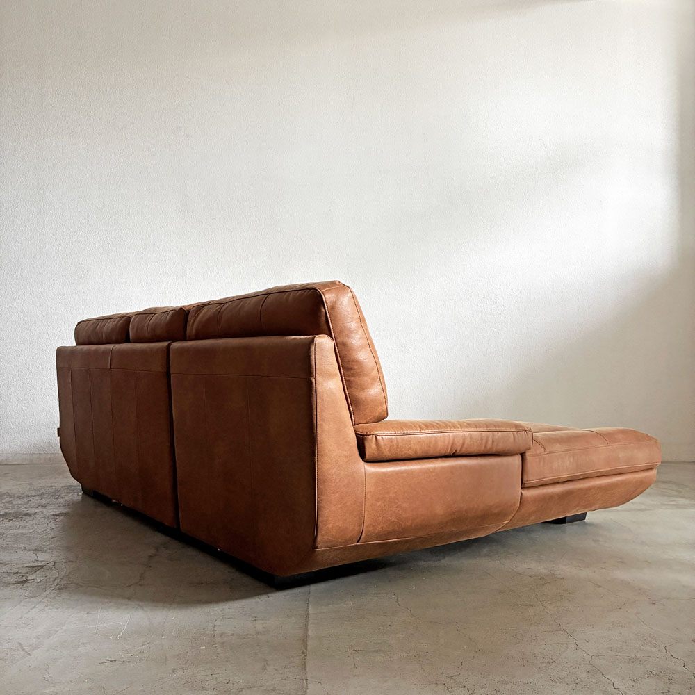 リラックスフォーム RELAX FORM トレビソ TREVISO スモールカウチソファ 右カウチ W240cm スーパーレザーテックス オーカーブラウン 関家具 参考価格￥229,800- B 〓