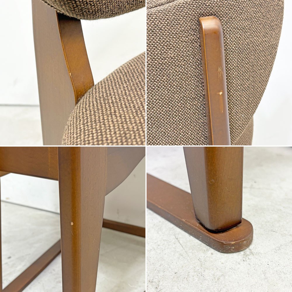 北欧スタイル Scandinavian Style ローチェア 低座椅子 ファブリック ブラウン 畳摺り仕様 和モダン ミッドセンチュリースタイル ●
