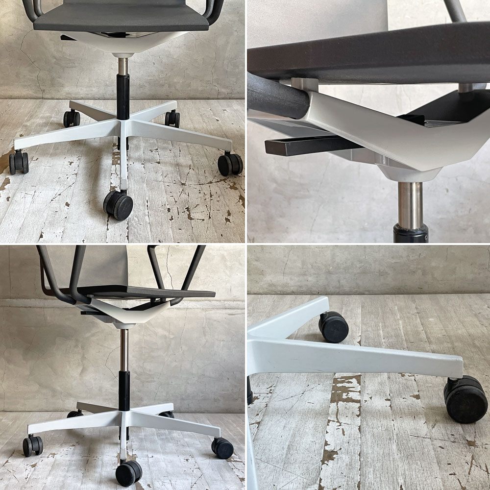 ヴィトラ vitra ゼロフォー .04 スタジオチェア アームレスト付 ハードキャスター マールテン・ヴァン・セーヴェレン Maarten Van Severen 定価￥202,400- A ♪