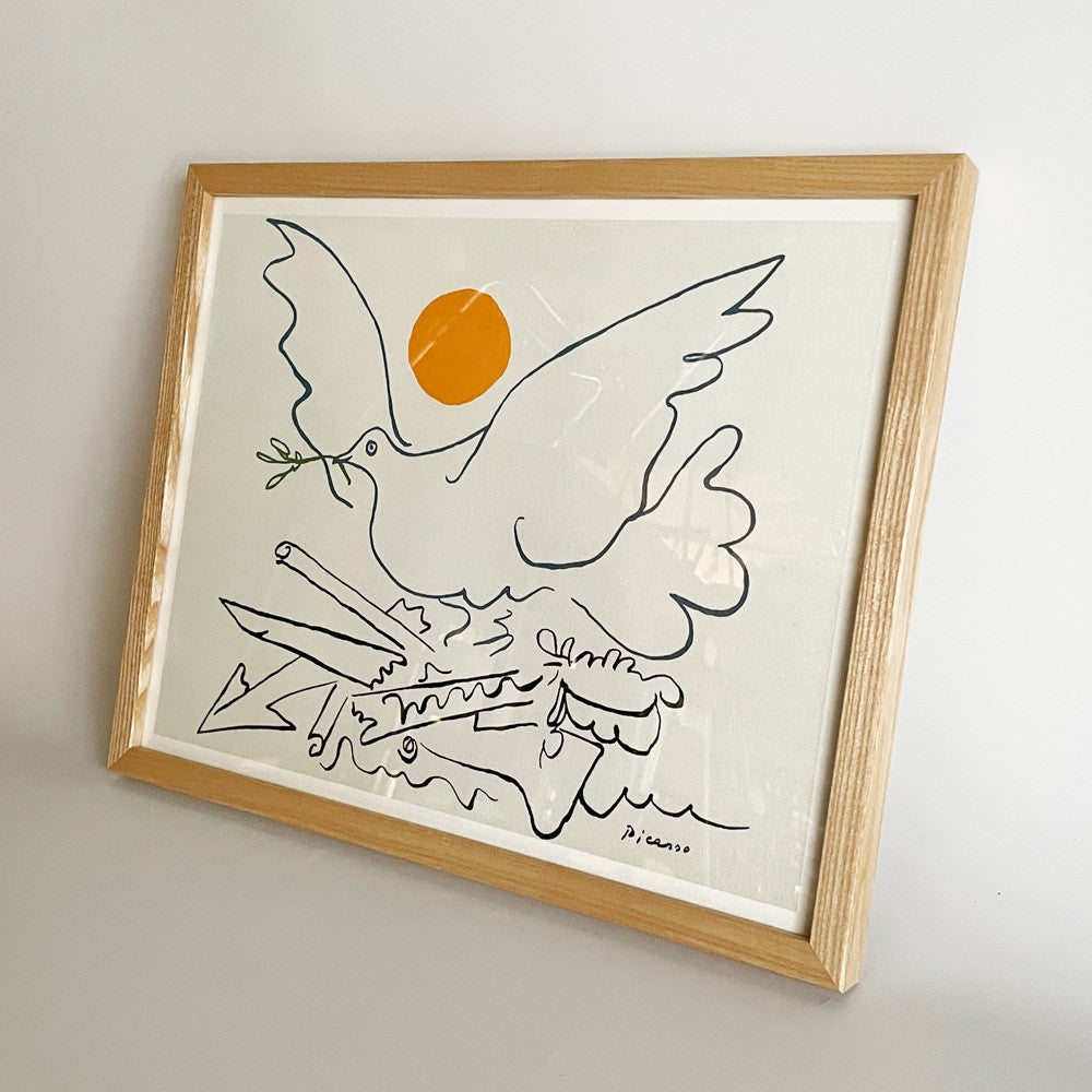 イデー IDEE  武器のない世界へ 「World Without Arms」 オフセット アートポスター 額装品 パブロ・ピカソ  ■