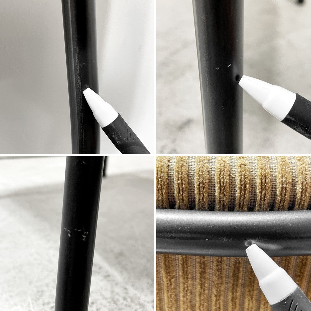 ジャーナルスタンダードファニチャー journal standard Furniture j.s.F ヘンリー HENRY ダイニングチェア サイドチェア コーデュロイ ファブリック アイアン 廃番 A ●
