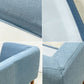 モモナチュラル MOMO NATURAL アルネ レイドバック ベンチ ARNE LAID-BACK BENCH 片アーム ブルー×ネイビー リビングダイニングソファ カバーリング ●