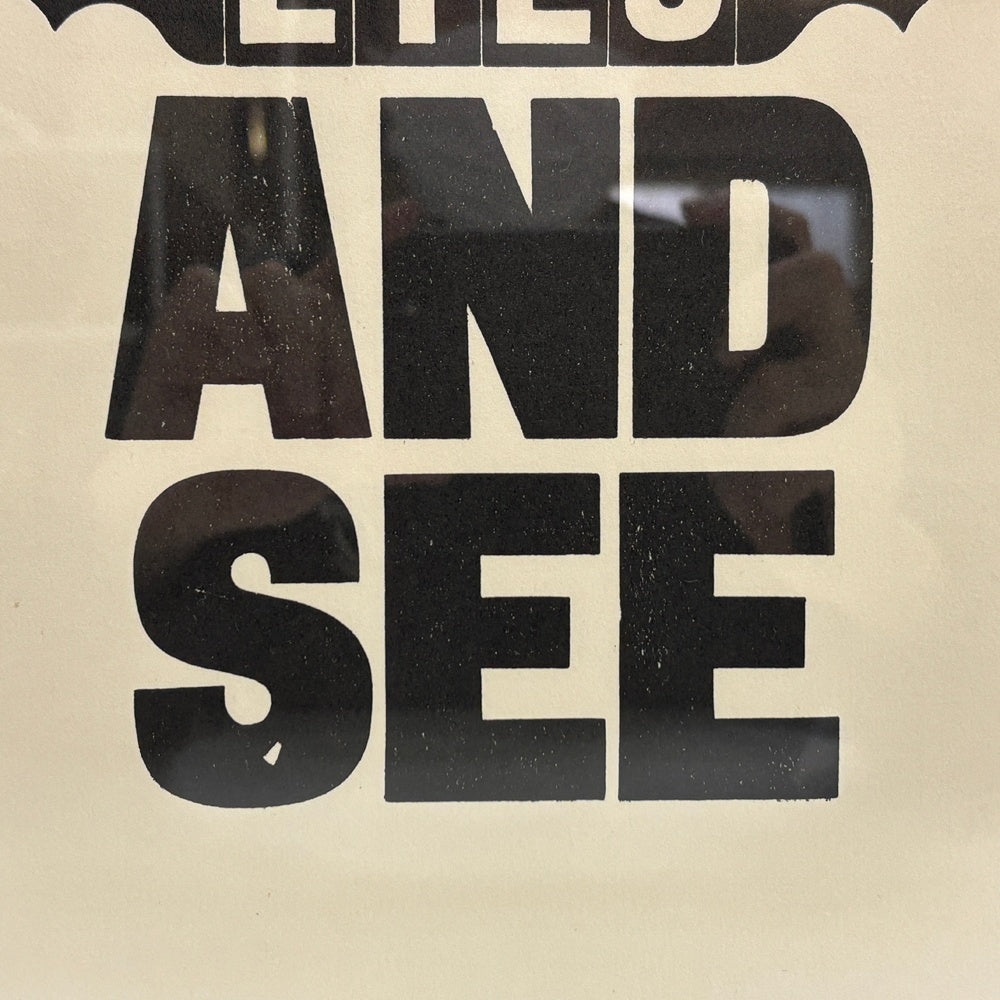 ア・トゥー・パイプ・プロブレム A TWO PIPE PROBLEM SHUT YOUR EYES AND SEE アートポスター ステファン・ケニー Stephen Kenny 活版印刷 アルファベット W22.5cm 120/250 サイン入り 額装品 ●
