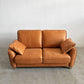 リラックスフォーム RELAX FORM コロンバス COLUMBUS Ⅱ 2人掛けソファ W164cm レザーテックス キャメル 木脚 関家具 定価￥162,800- 〓