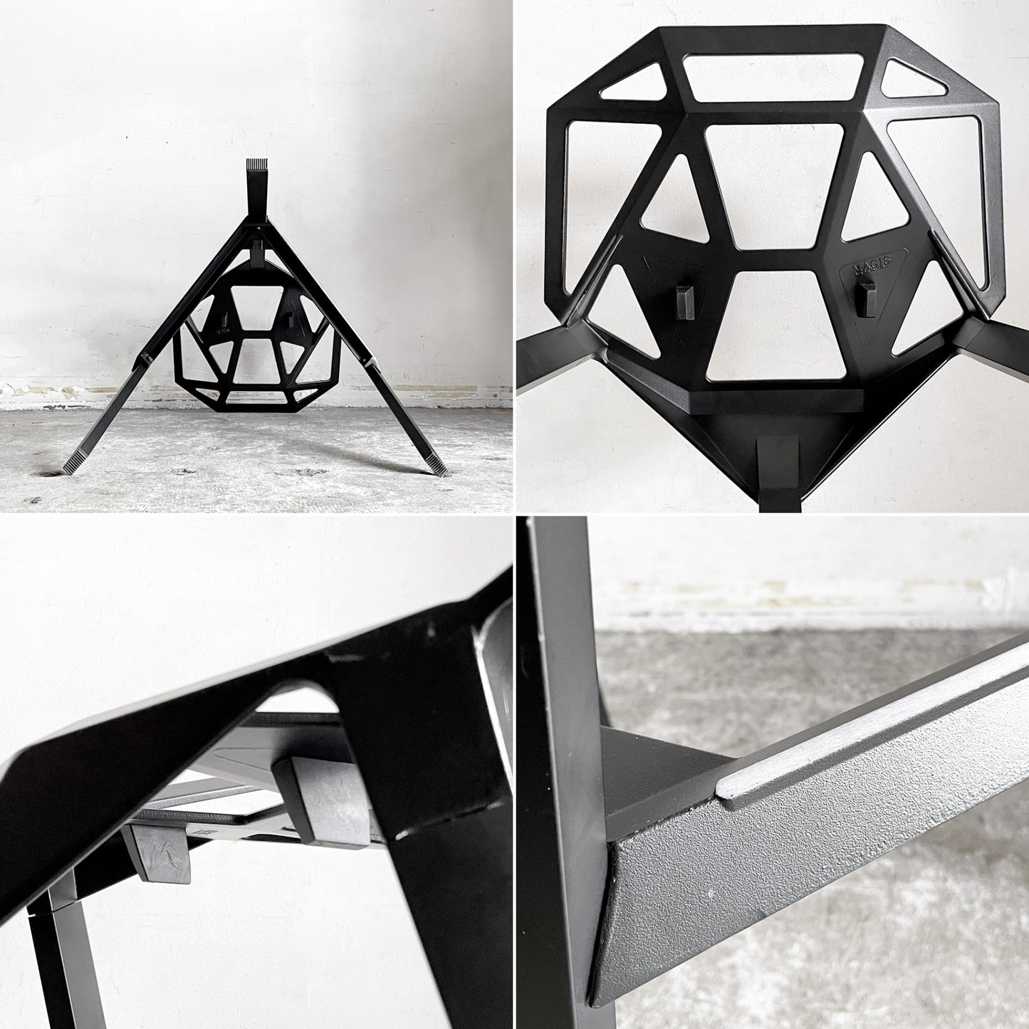 マジス MAGIS スツールワン STOOL_ONE カウンターチェア スタッキングチェア ブラック 77cm コンスタンチン・グルチッチ イタリア B ■