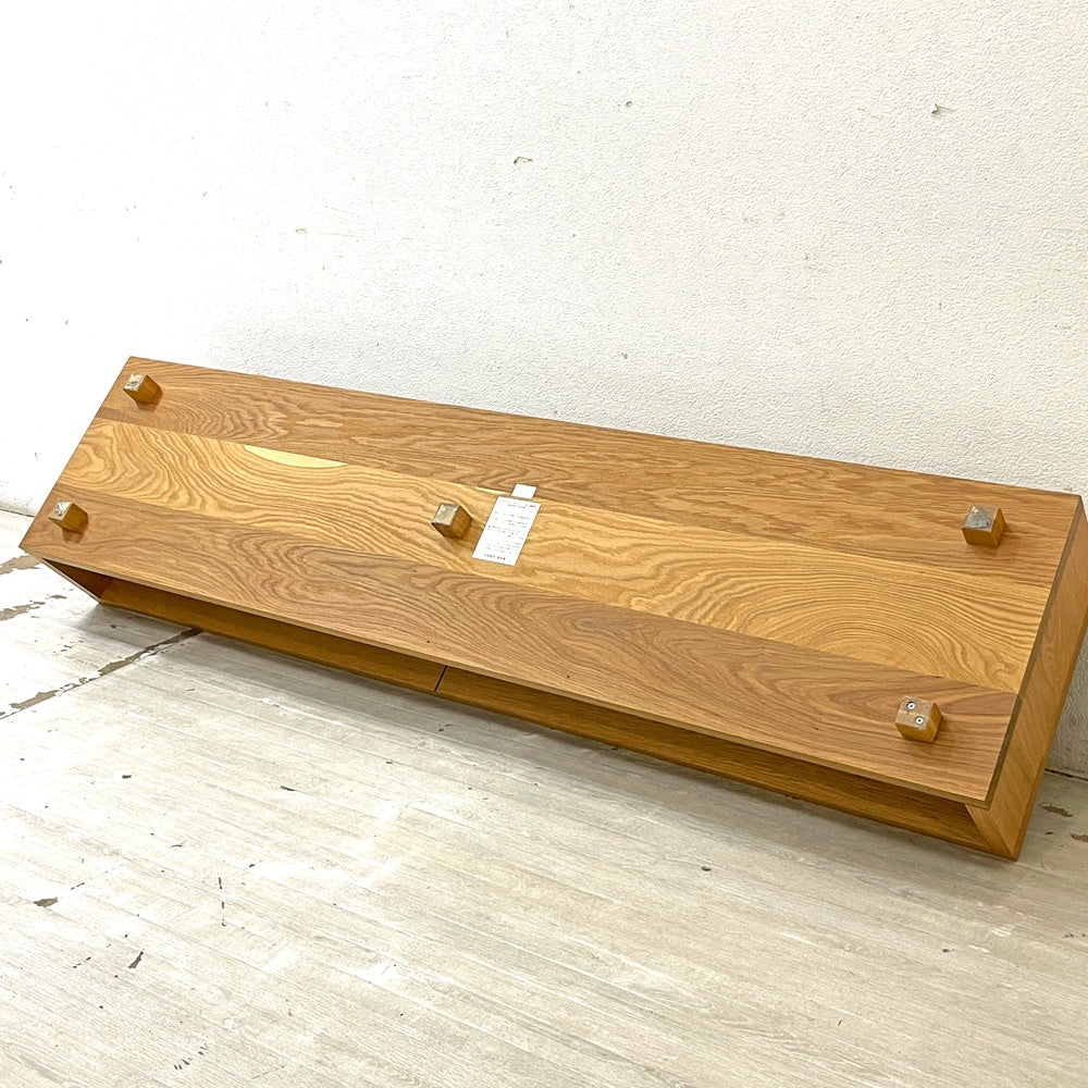 無印良品 MUJI リアルファニチャー オーク無垢材 テレビボード AVボード オープンタイプ W180cm ●