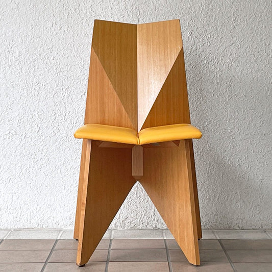 ◇ ミネルバ MINERVA 折り紙チェア 鶴 TSURU ローバック 座クッション 合皮 笠松栄 希少