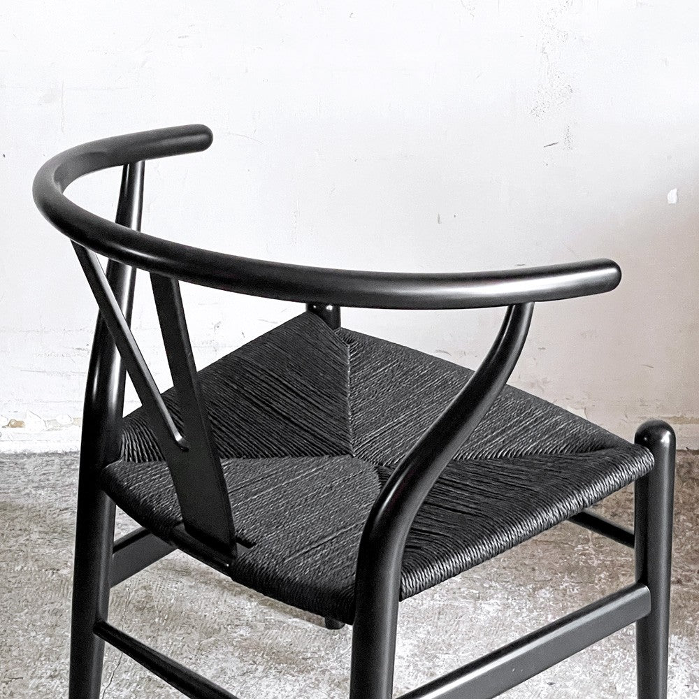 カールハンセン＆サン Carl Hansen & Son CH24 Yチェア ブラックラッカー×ブラックペーパーコード ビーチ材 ハンス・J・ウェグナー デンマーク 北欧家具 B ■