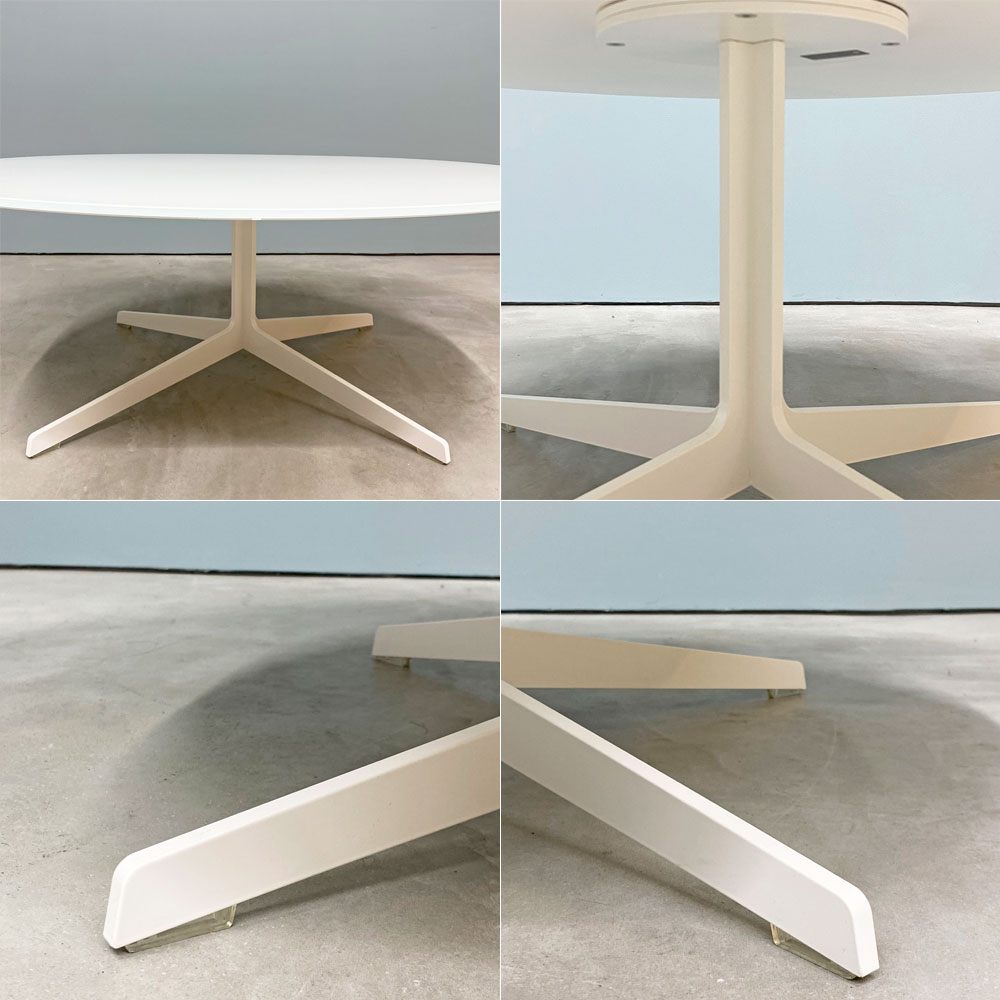フリッツハンセン Fritz Hansen スペーステーブル SPACE TABLE コーヒーテーブル ローテーブル Φ100cm ラウンド ガラス天板 スチールレッグ イエス＋ラウブ ◎