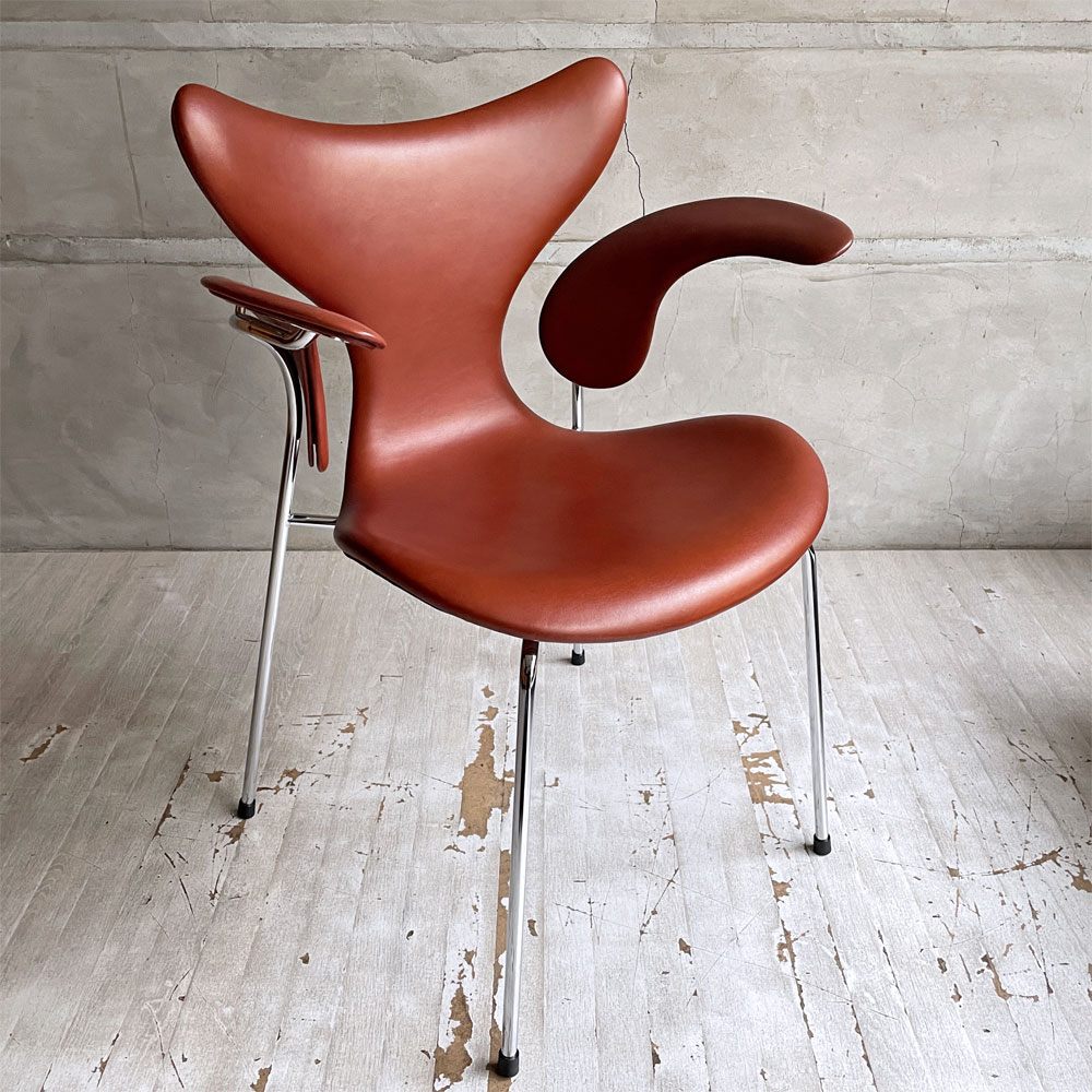 フリッツハンセン Fritz Hansen リリー LiLY アームチェア エイトチェア フルパディング 3208 150周年 アニバーサリーモデル グレースレザー チェスナット アルネ・ヤコブセン ♪