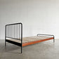ジャーナルスタンダードファニチャー j.s.F サンク SENS BED ベッドフレーム シングルサイズ W107cm オーク材 スチール脚 インダストリアル 廃番 〓