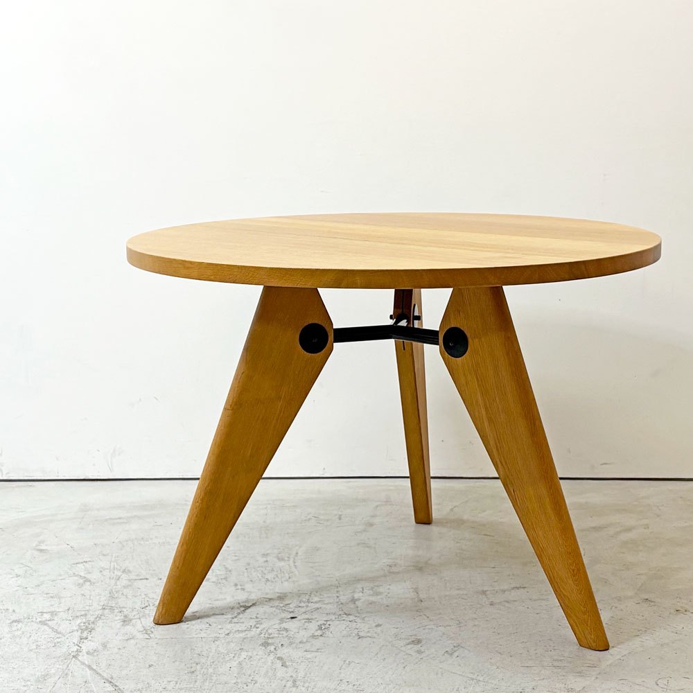 ヴィトラ vitra ゲリドン Gueridon ダイニングテーブル ラウンド ナチュラルオーク 無垢材 Φ105cm ジャン・プルーヴェ 定価399,300円 ●