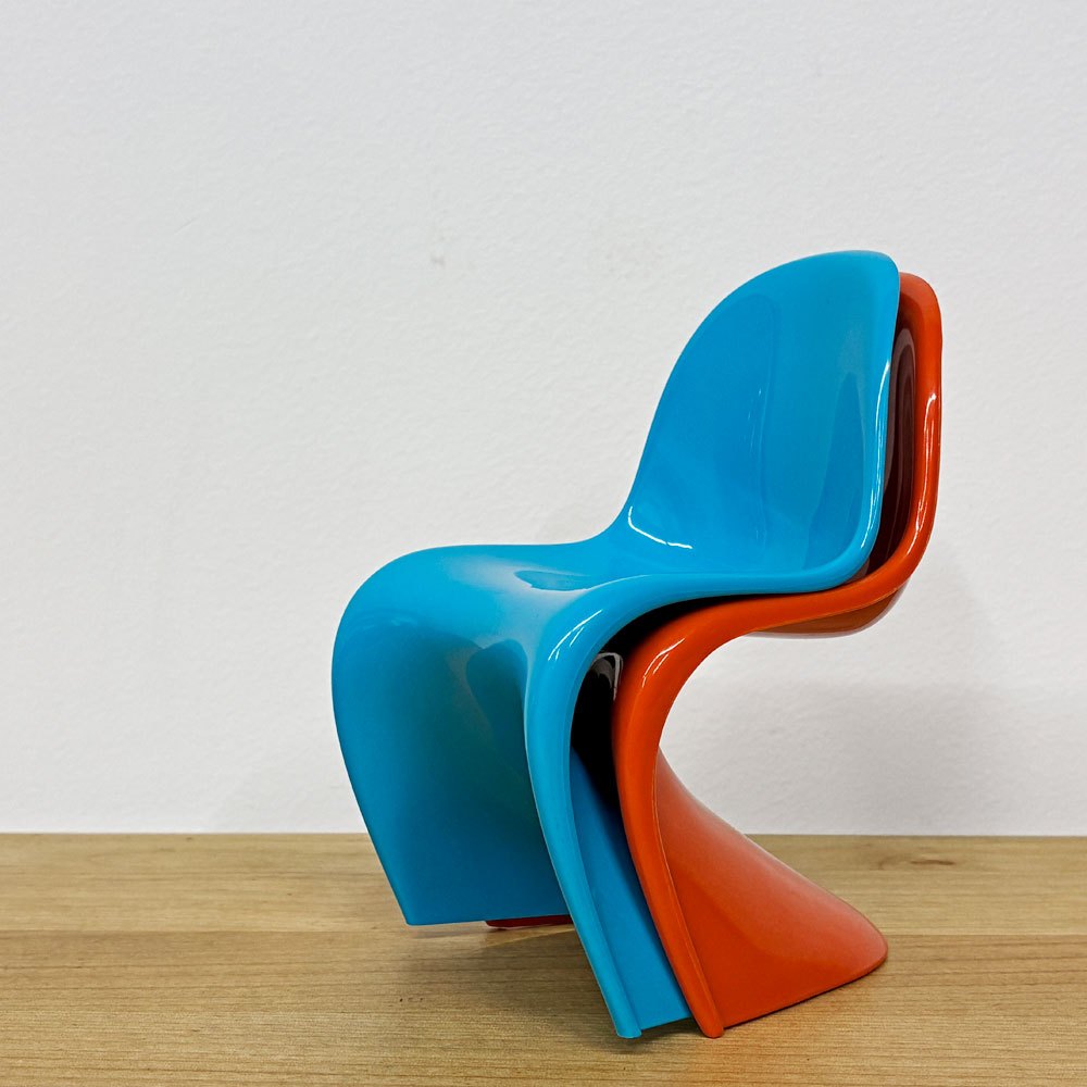 ヴィトラ デザインミュージアム Vitra Design Museum ミニチュアコレクション パントンチェア 1/6スケール ブルー ◎