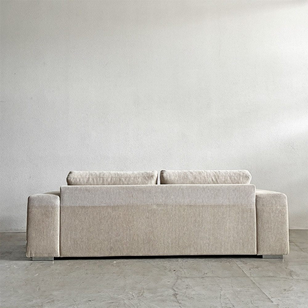 ボーコンセプト BoConcept インターノ Interno Ⅲ 2シーターソファ 2人掛け W217cm カバーリングファブリック オフホワイト系 スチール脚 デンマーク 廃番 〓