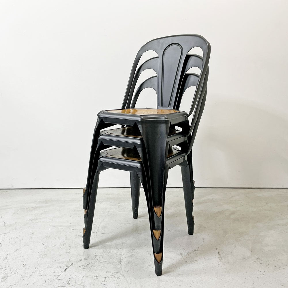 ノーザンオハイオインダストリアル Northern Ohio Industrial マルチプルズチェア Multipls Chair ダイニングチェア スタッキング ブラックスチール インダストリアルデザイン B ●