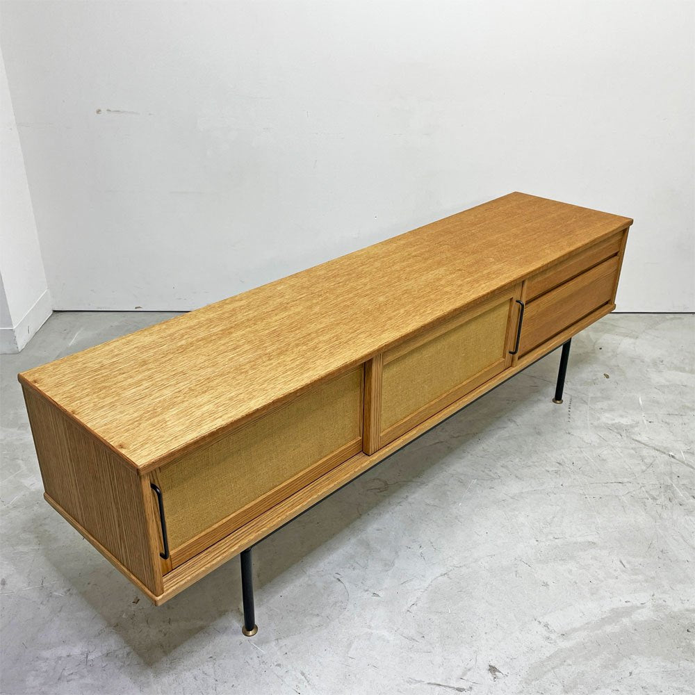 モモナチュラル MOMO Natural ベント VENT サイドボード 170 ME オーク材 W170cm 2ドロワー 木製引き戸 JUTE ジュート材 ●