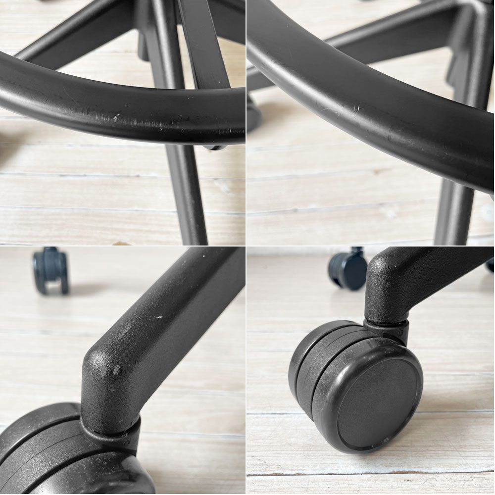 スチールケース Steelcase ノード ファイブスター スツール Node FIVE-STAR STOOL ハイチェア 製図チェア キャスター ブラック ★