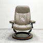 エコーネス EKORNES コンサル Consul ストレスレスチェア stressless リクライニングチェア オットマン付き クラシック レザー Mサイズ 2021年製 ●
