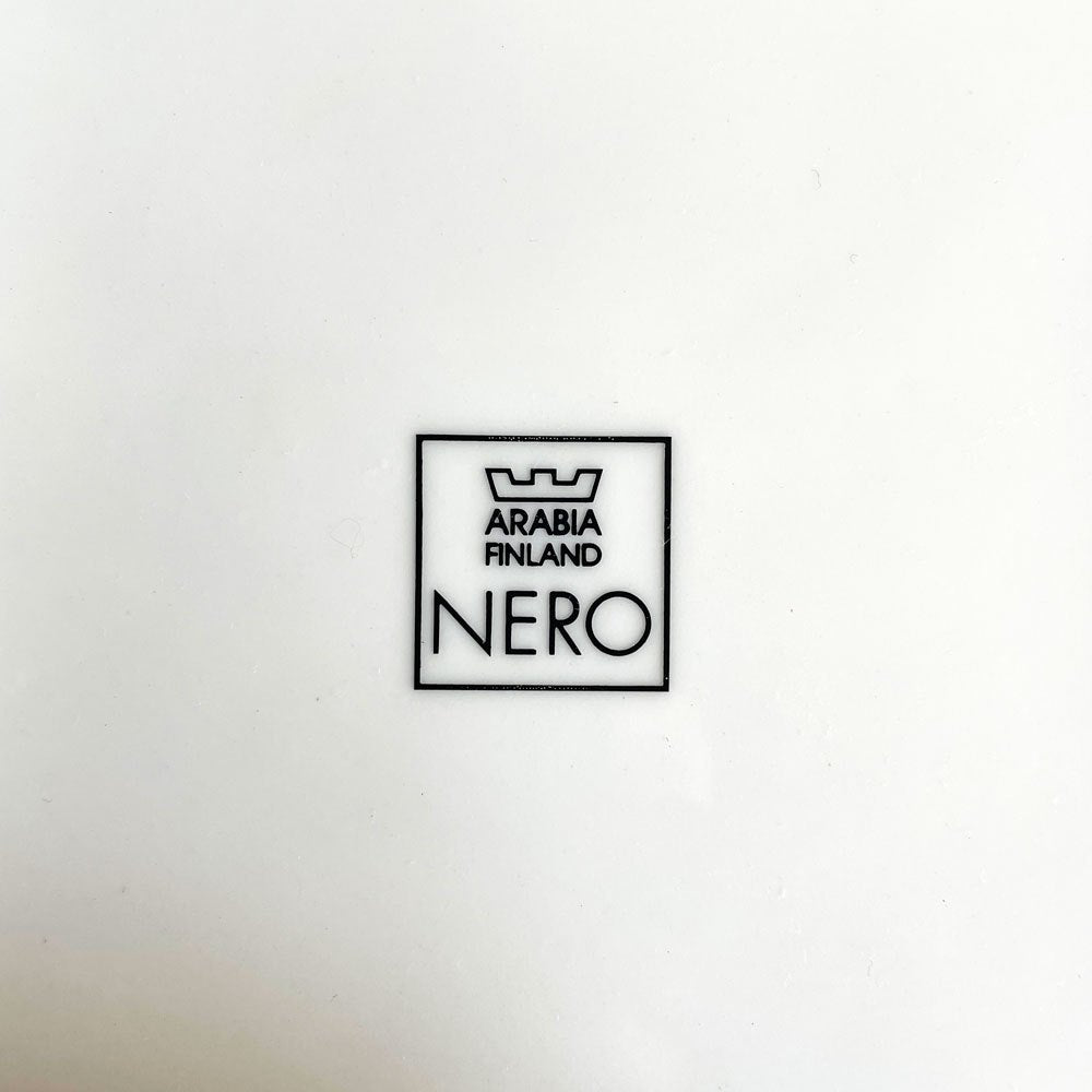アラビア ARABIA ネロ NERO プレート スクエアディッシュ 角皿 小 20cm 2枚セット ホワイト 北欧 フィンランド 廃盤♪