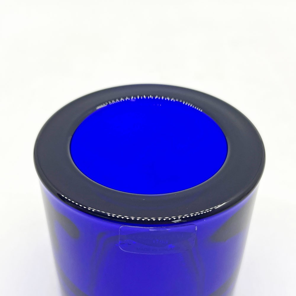 ヌータヤルヴィ Nuutajarvi マリメッコ marimekko キビ kivi キャンドルホルダー コバルトブルー 60mm ヘイッキ・オルヴォラ フィンランド ビンテージ ●