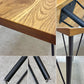 ニコアンド ファニチャーアンドサプライ niko and ... FURNITURE & SUPPLY ホワイトオークシリーズ ダイニングテーブル オーク無垢材 アイアン W155cm ●
