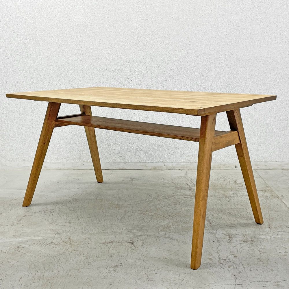ウニコ unico アディ ADDAY ダイニングテーブル W135cm オーク無垢材 オイルフィニッシュ ナチュラル 定価64,900円〓