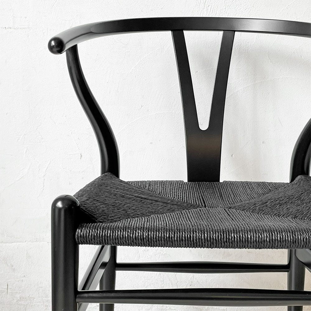 カールハンセン＆サン Carl Hansen & Son CH24 Yチェア ブラックラッカー × ブラックペーパーコード ハンス・J・ウェグナー ビーチ材 北欧家具 定価￥118,800- A ★
