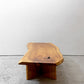 クラフト家具 Craft Furniture 欅無垢材 一枚板 ローテーブル 座卓 耳付き 天然木 ナチュラル W168.5cm  ●