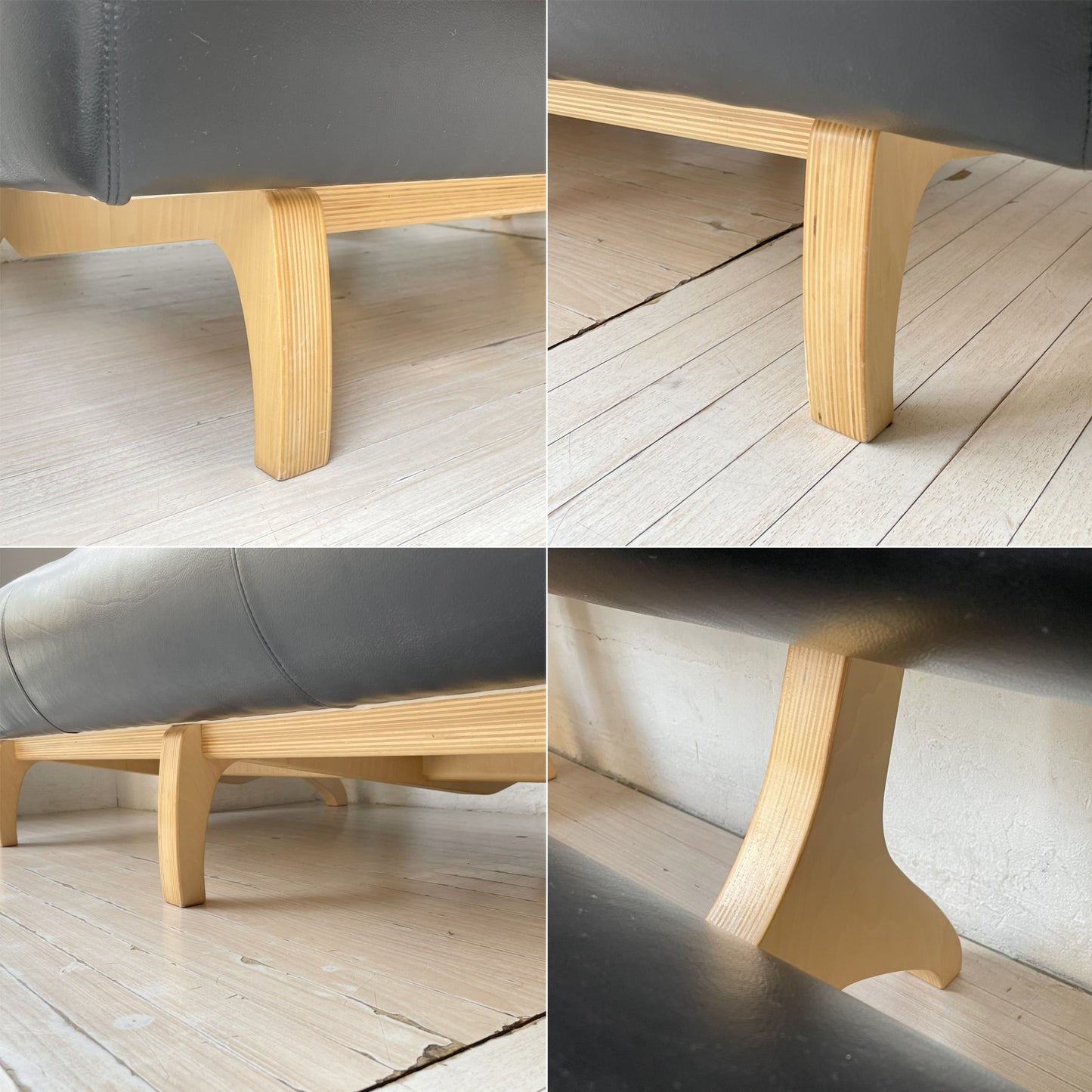 イデー IDEE カゴル ベンチソファ CAGOLE BENCH SOFA 3シーター ソファ ブラック×シナ材共芯合板 篠本拓宏 廃盤 ★