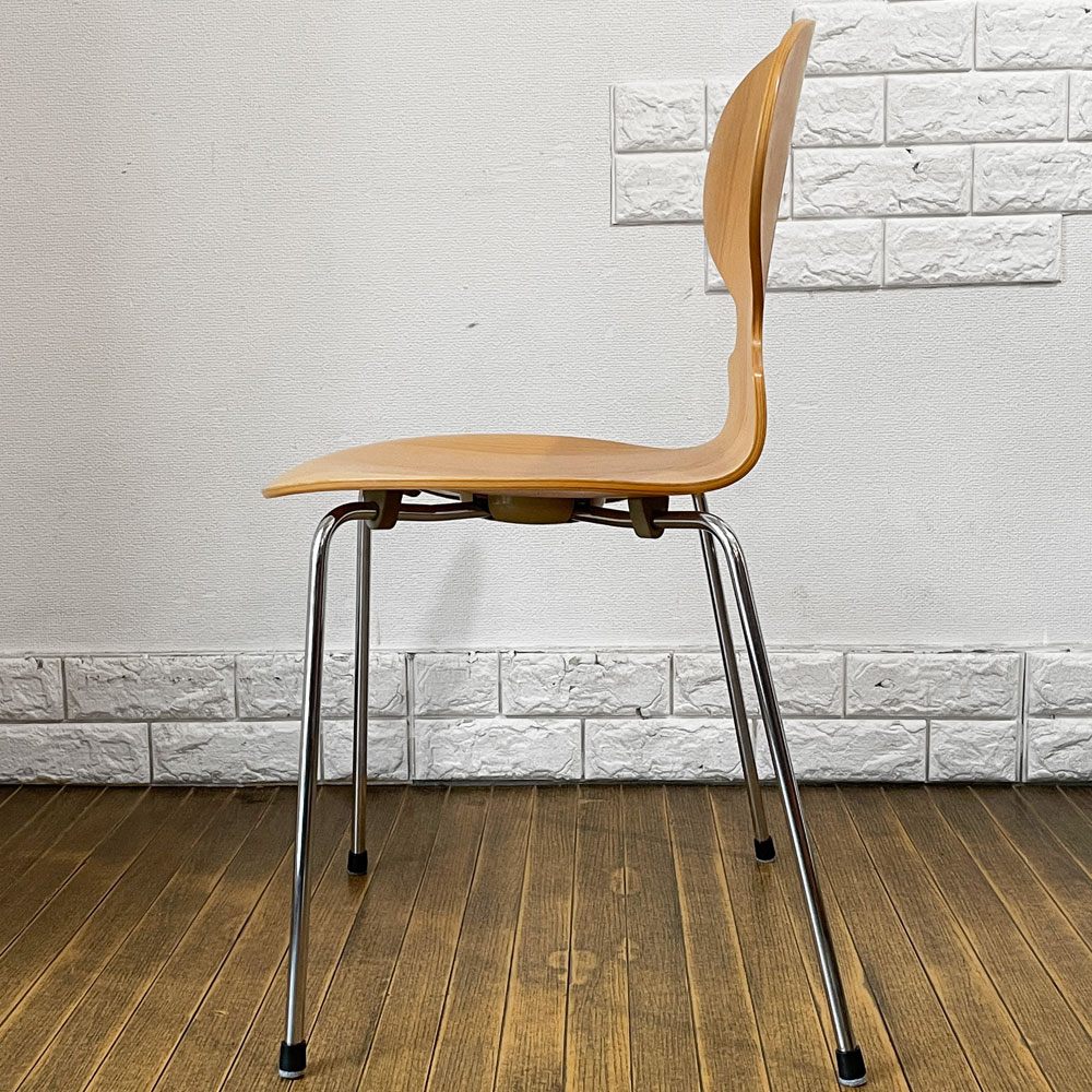 フリッツハンセン Fritz Hansen 3101 アリンコチェア アントチェア 4本脚 ナチュラルビーチ ラッカー仕上げ フェルトグライズ アルネ・ヤコブセン G ◎