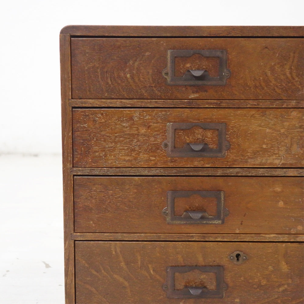 ジャパンビンテージ Japan vintage 小引き出し 4段 抽斗 古家具 古道具 ●