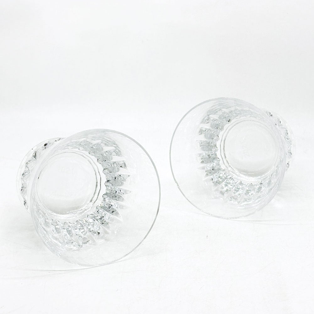 バカラ Baccarat ティアラ TIARA 2021年 イヤータンブラー ロックグラス ペア 2脚セット クリスタル 箱付 現状品 ●