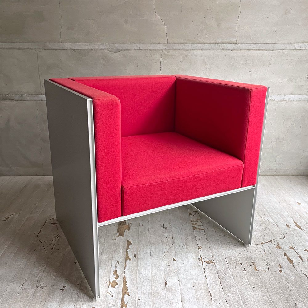 カッシーナイクスシー Cassina ixc. エアーフレーム AIR FRAME 3007 ミッドソファ 1人掛け 1シーター レッド系 デヴィッド・チッパーフィールド 受注生産品 ♪