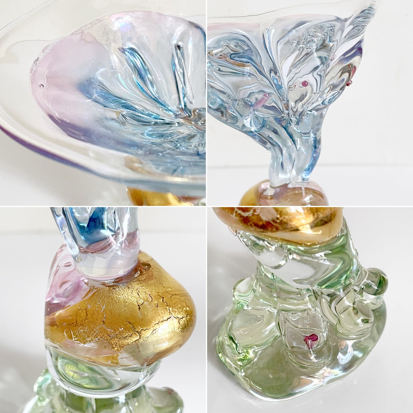 河内 あさこ KAWACHI Asako CAT COMPOTE コンポート皿 ガラス 金彩 オブジェ 現代作家 ■