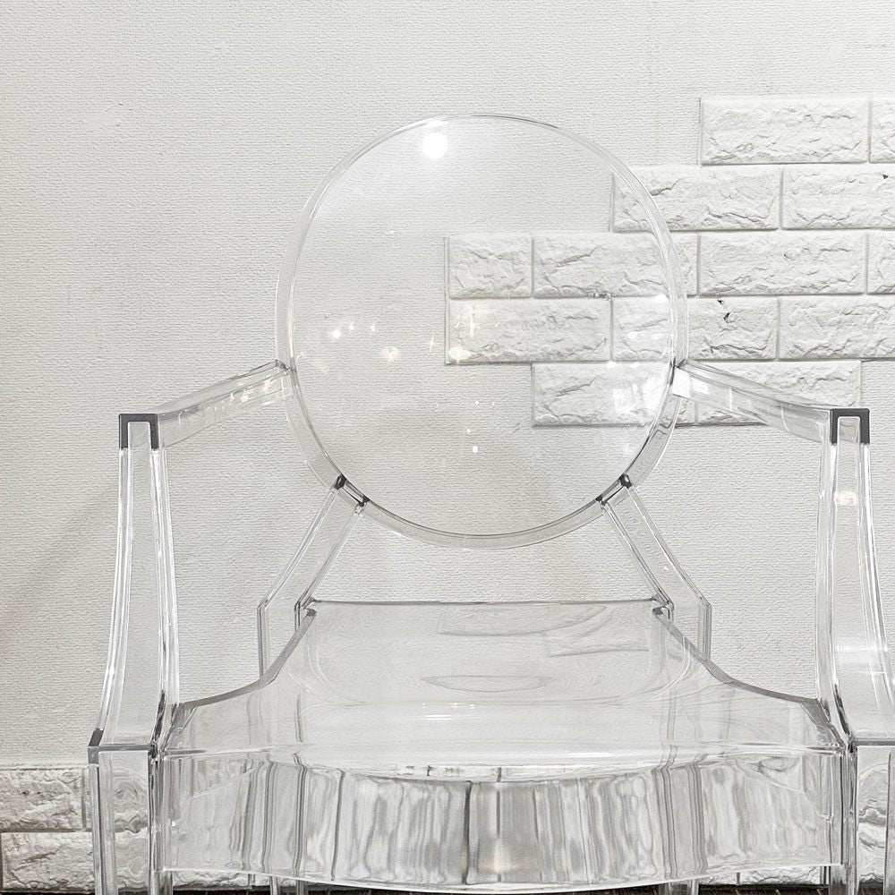 カルテル Kartell ルイゴースト LouisGhost アームチェア クリスタル スタッキング フィリップ・スタルク Philippe Starck イタリア ◎
