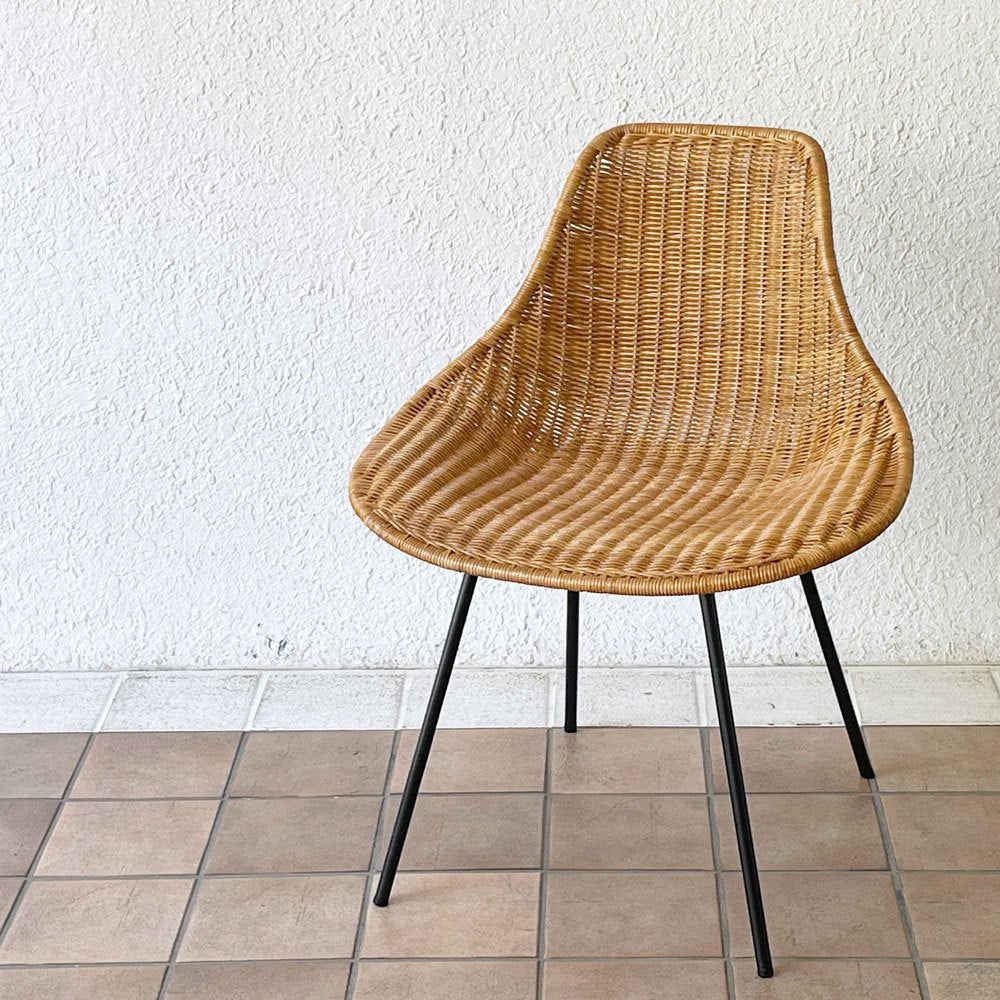 イデー IDEE バーバス チェア BARBAS CHAIR リビングチェア ダイニングチェア ラタン×アイアン アジアン リゾートスタイル A ◇