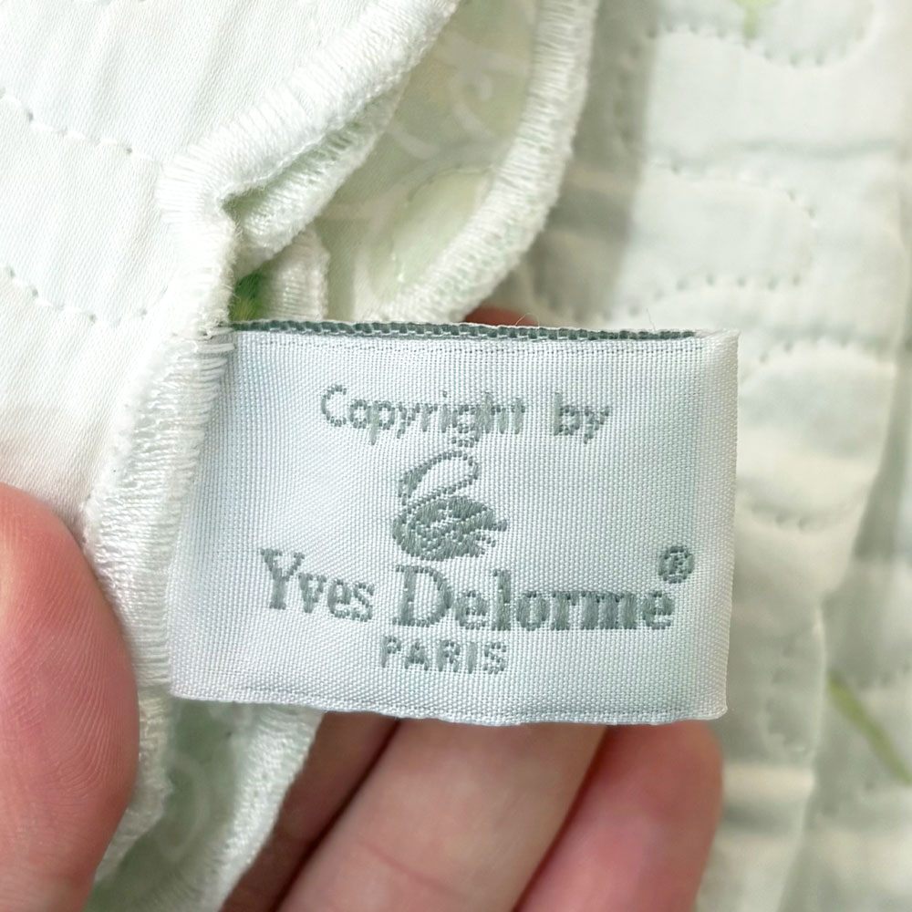 イヴドローム Yves Delorme フラットシーツ ベッドカバー マルチカバー ダブルサイズ 226×247cm フランス B ●
