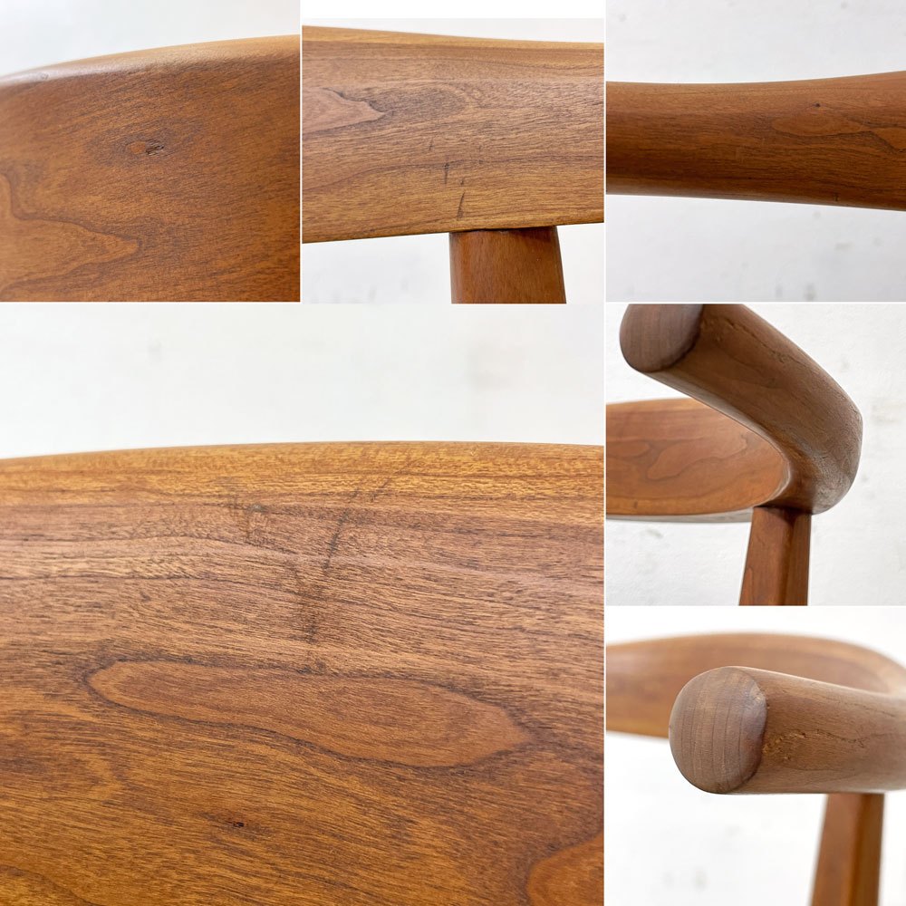 ウッドユーライクカンパニー WOOD YOU LIKE COMPANY アイチェア AI CHAIR アームチェア チェリー無垢材 ファブリック張替え済み ライトグリーン A ●