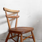 アーコール Ercol ダブルバックチェア キッズチェア イエロードット 黄色 スタッキング エルム材 UKビンテージ Vintage 英国家具 ■
