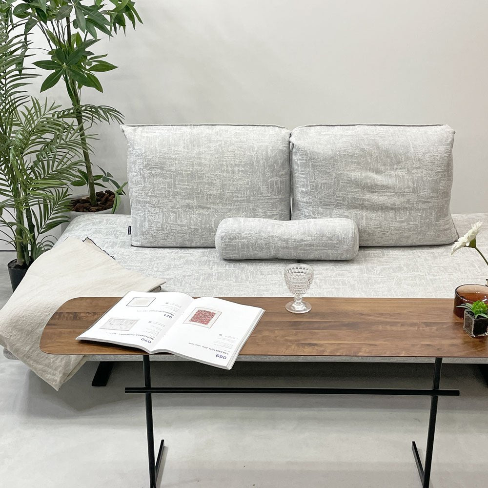 リーンロゼ ligne roset ロゼプラド ROSETPRADO 2pソファ 背クッション2個＋ボルスター1個 W200cm グレー ファブリック クリスチャン・ウェルネール フランス ●