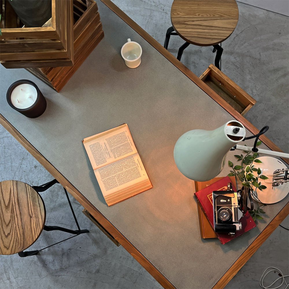 クラッシュゲート CRASH GATE ノットアンティークス Knot antiques ポタリー POTTERY アイランドテーブル 古材 トタン 関家具 インダストリアル 展示品 ●