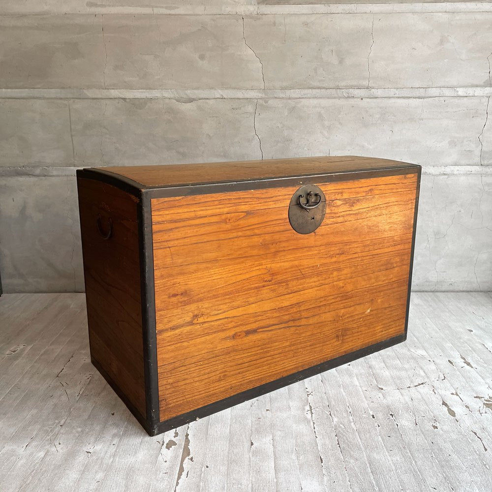 ジャパンビンテージ Japan Vintage 長持ち 衣装箱 木箱 収納箱 和家具 時代家具 古道具 ♪