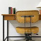 トラックファニチャー TRUCK FURNITURE デスクワークチェア DESKWORK CHAIR アームレス 本革 スタッズ スチールフレーム 昇降機能付 キャスター付 定価￥140,800- ●